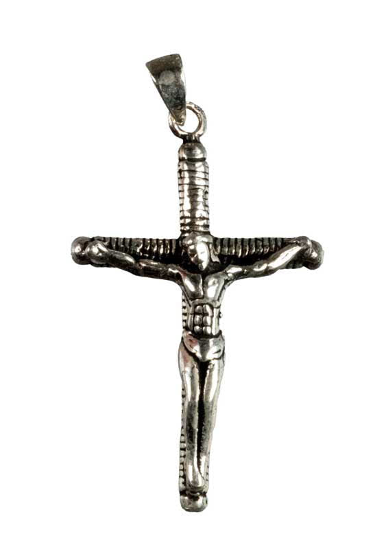 Pendentif croix crucifix en argent 925 – bijou chrétien de foi et de dévotion
