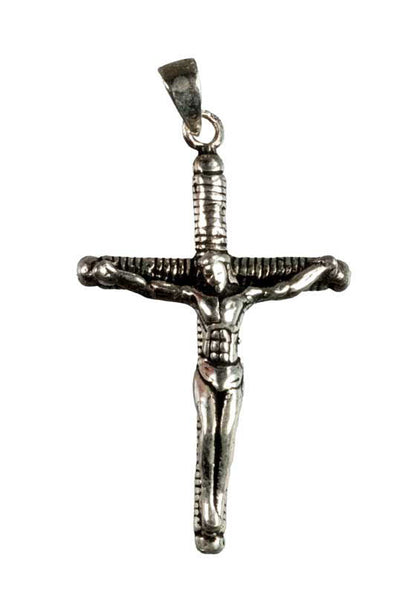 Pendentif croix crucifix en argent 925 – bijou chrétien de foi et de dévotion
