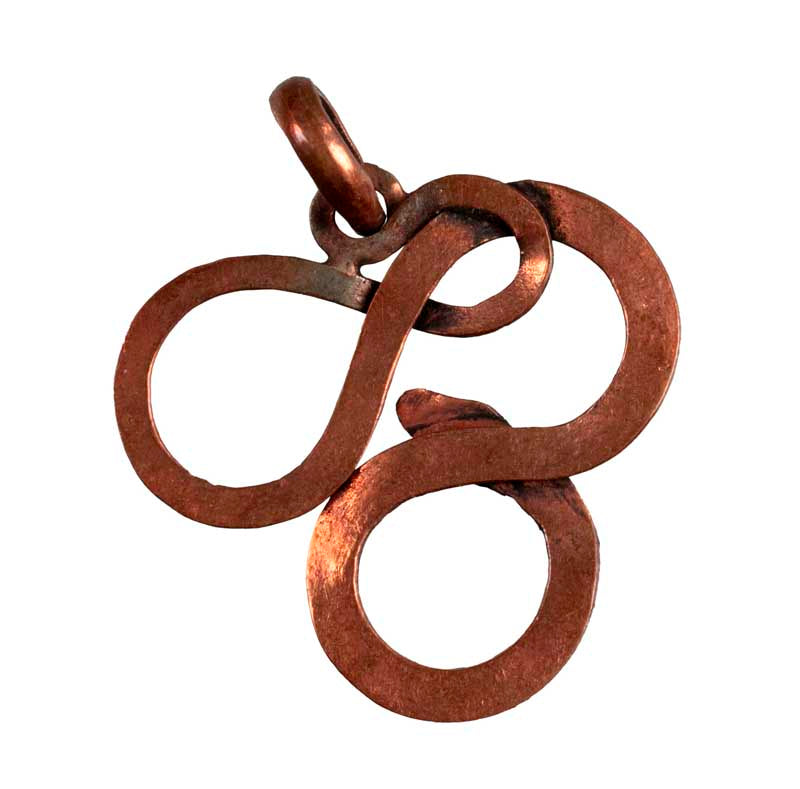 Pendentif Serpent Enroulé en Cuivre du Népal – Bijou de Créateur