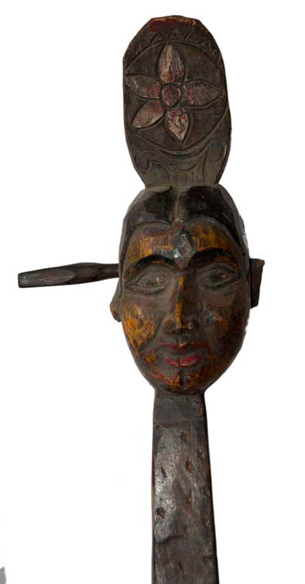Dhodro Banam Santhal – Vièle Anthropomorphe Sarangi Ancienne 79 cm