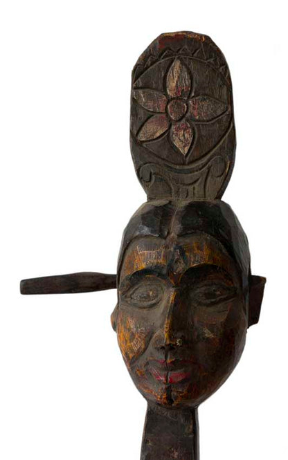 Dhodro Banam Santhal – Vièle Anthropomorphe Sarangi Ancienne 79 cm