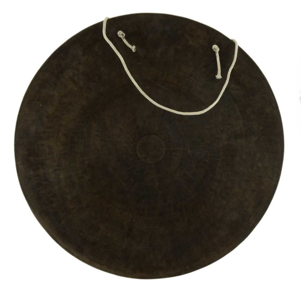 Gong Tibétain Bouddhiste Mandala Sacré 52 cm Gravé - Prières Mantra du Népal