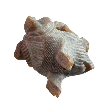 Statuette Grenouille En Stéatite Sculptée À La Main – Artisanat Indien