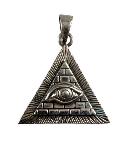 Pendentif en argent massif 925 – Delta de la Connaissance (Œil de la Providence)