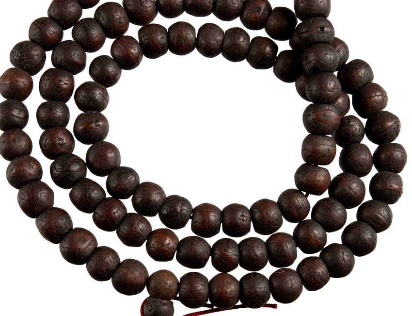 Mala Bodhi Népalais Authentique – Chapelet Bouddhiste En Graines De Bodhi Véritables