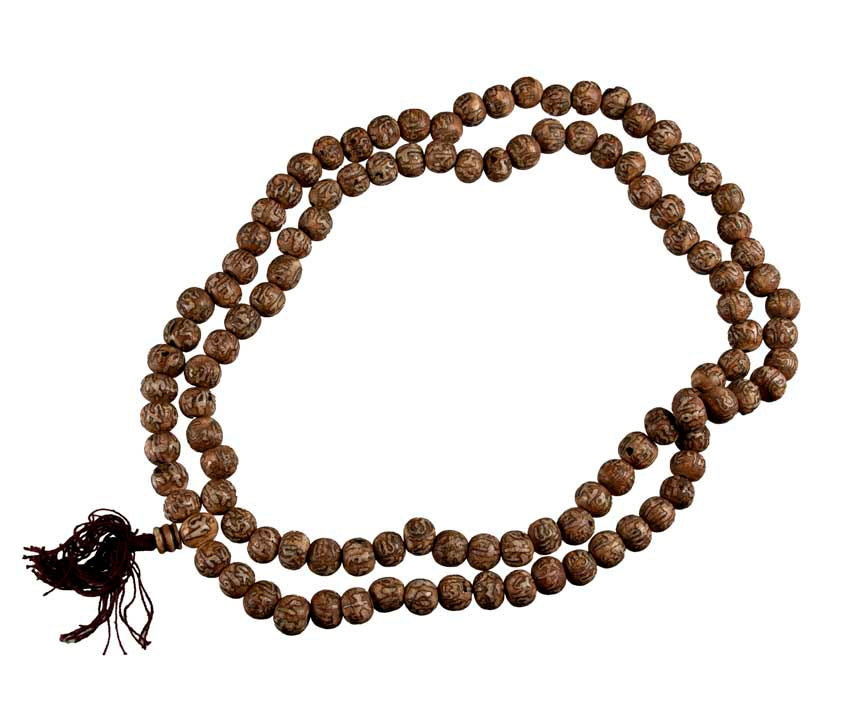 Mala Tibétain Nacre De Conque – Collier Bouddhiste 108 Perles Mantra