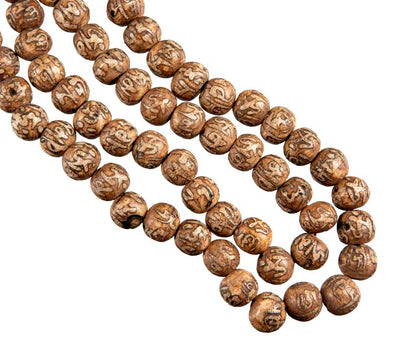 Mala Tibétain Nacre De Conque – Collier Bouddhiste 108 Perles Mantra