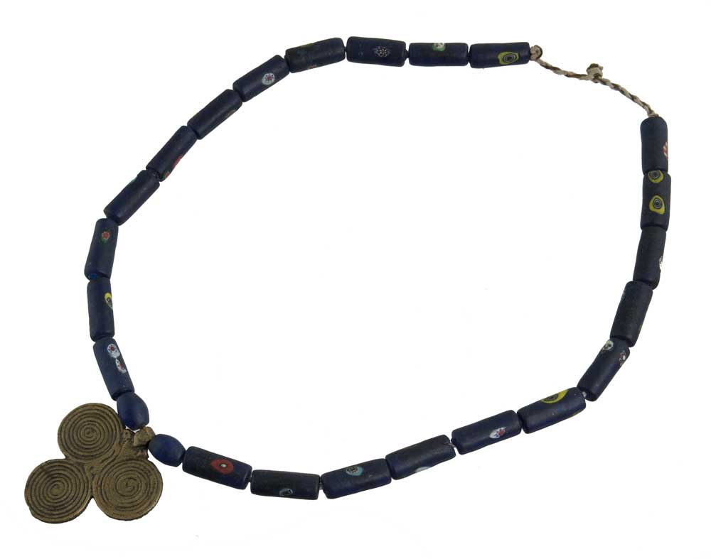 Collier Ethnique Naga Konyak En Perles De Verre Et Laiton – Artisanat Du Nagaland