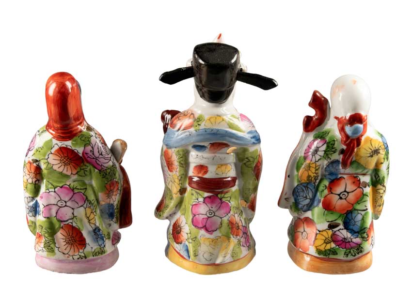 Trois Sages Fu Lu Shou en Céramique – Symbolisme Chinois