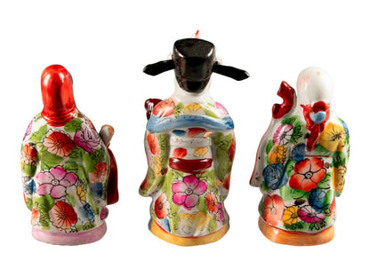 Trois Sages Fu Lu Shou en Céramique – Symbolisme Chinois