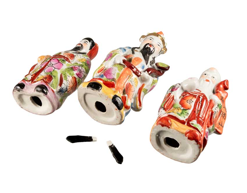 Trois Sages Fu Lu Shou en Céramique – Symbolisme Chinois