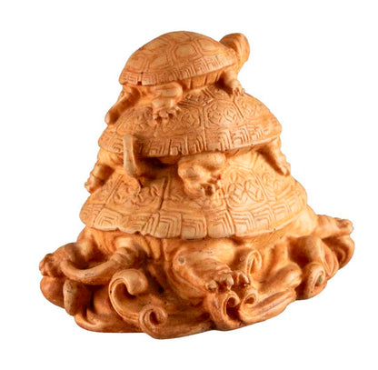Statue Tortue Feng Shui – Triade De Tortues En Résine Du Népal