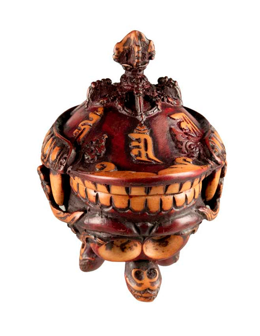 Kapala Népalais Bouddhiste – Coupe Rituelle Tibétaine en Résine