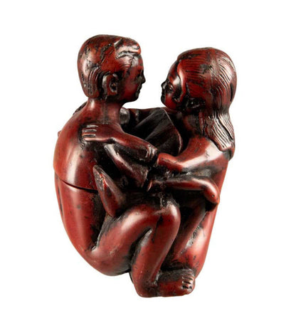Boîte Érotique Népalaise En Résine – Sculpture Artisanale De La Vallée De Katmandou