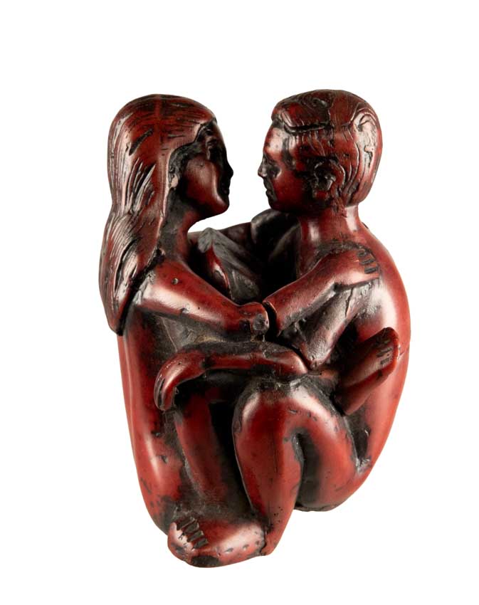 Boîte Érotique Népalaise En Résine – Sculpture Artisanale De La Vallée De Katmandou