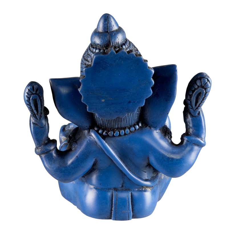 Statue Ganesh En Résine Bleue – Artisanat Népalais