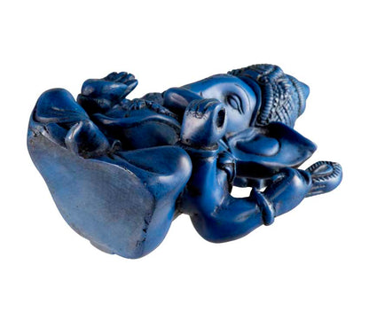 Statue Ganesh En Résine Bleue – Artisanat Népalais