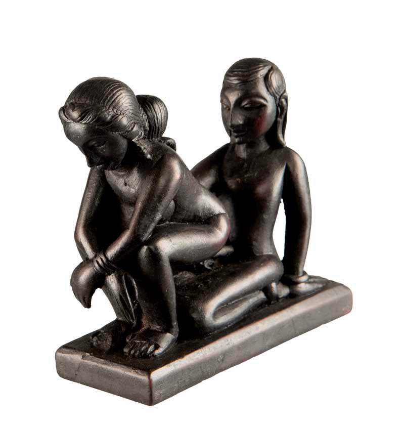 Statue Intime En Résine – Sculpture Artisanale Du Népal