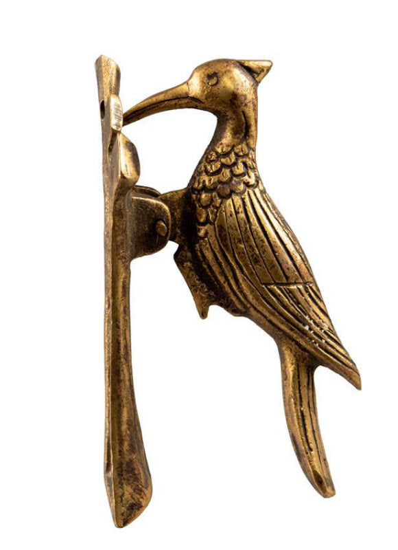 Heurtoir De Porte Pic-Vert Doré En Alliage De Cuivre – Artisanat Indien