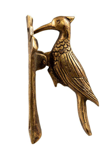 Heurtoir De Porte Pic-Vert Doré En Alliage De Cuivre – Artisanat Indien