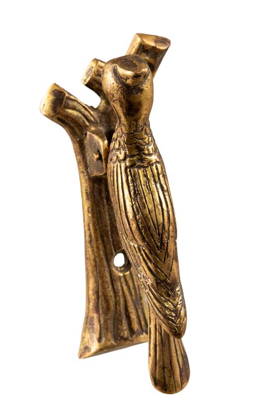 Heurtoir De Porte Pic-Vert Doré En Alliage De Cuivre – Artisanat Indien