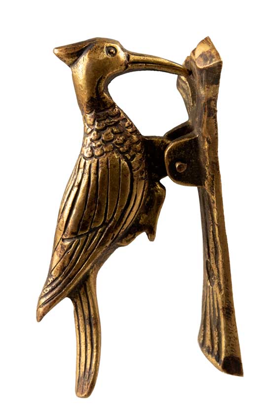 Heurtoir De Porte Pic-Vert Doré En Alliage De Cuivre – Artisanat Indien