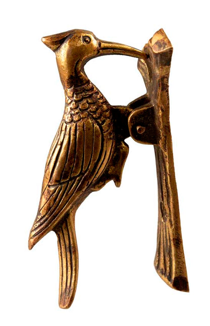 Heurtoir De Porte Pic-Vert Doré En Alliage De Cuivre – Artisanat Indien