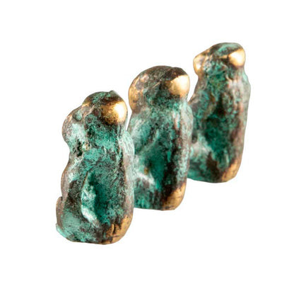 Trois Singes De La Sagesse En Bronze – Statuette Symbolique
