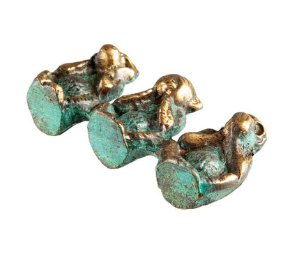 Trois Singes De La Sagesse En Bronze – Statuette Symbolique
