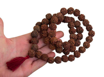 Collier Mala Népalais en Rudraksha Guru Khanta – 54 Perles