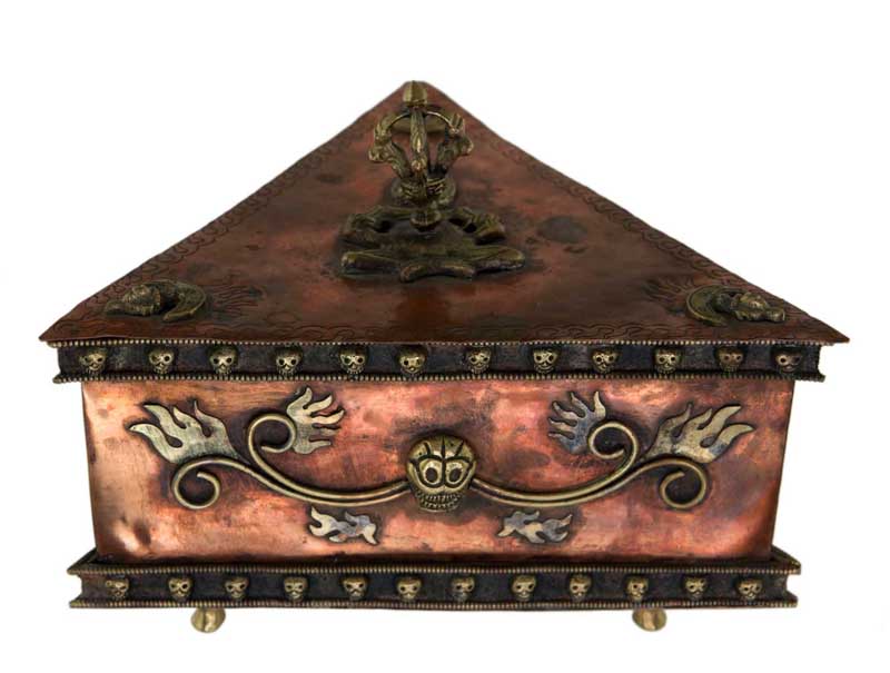 Set boîte de 13 outils de cérémonie bouddhiste tantrique – ensemble rituel complet avec coffret