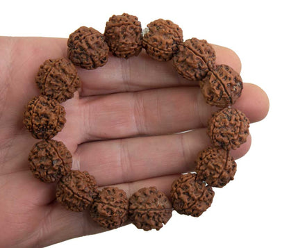 Bracelet népalais en rudraksha – bracelet de yogi en graines sacrées de Shiva