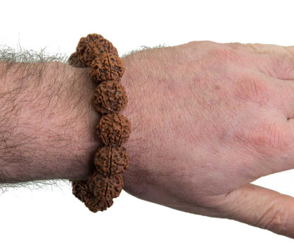 Bracelet népalais en rudraksha – bracelet de yogi en graines sacrées de Shiva