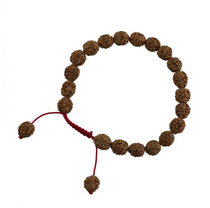 Bracelet Tibétain En Graines De Rudraksha – Perles De 10 mm Ajustables