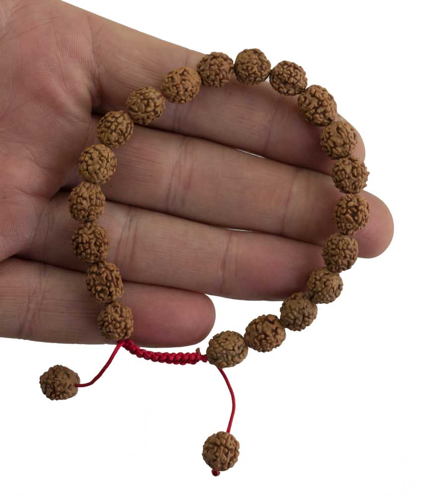 Bracelet Tibétain En Graines De Rudraksha – Perles De 10 mm Ajustables