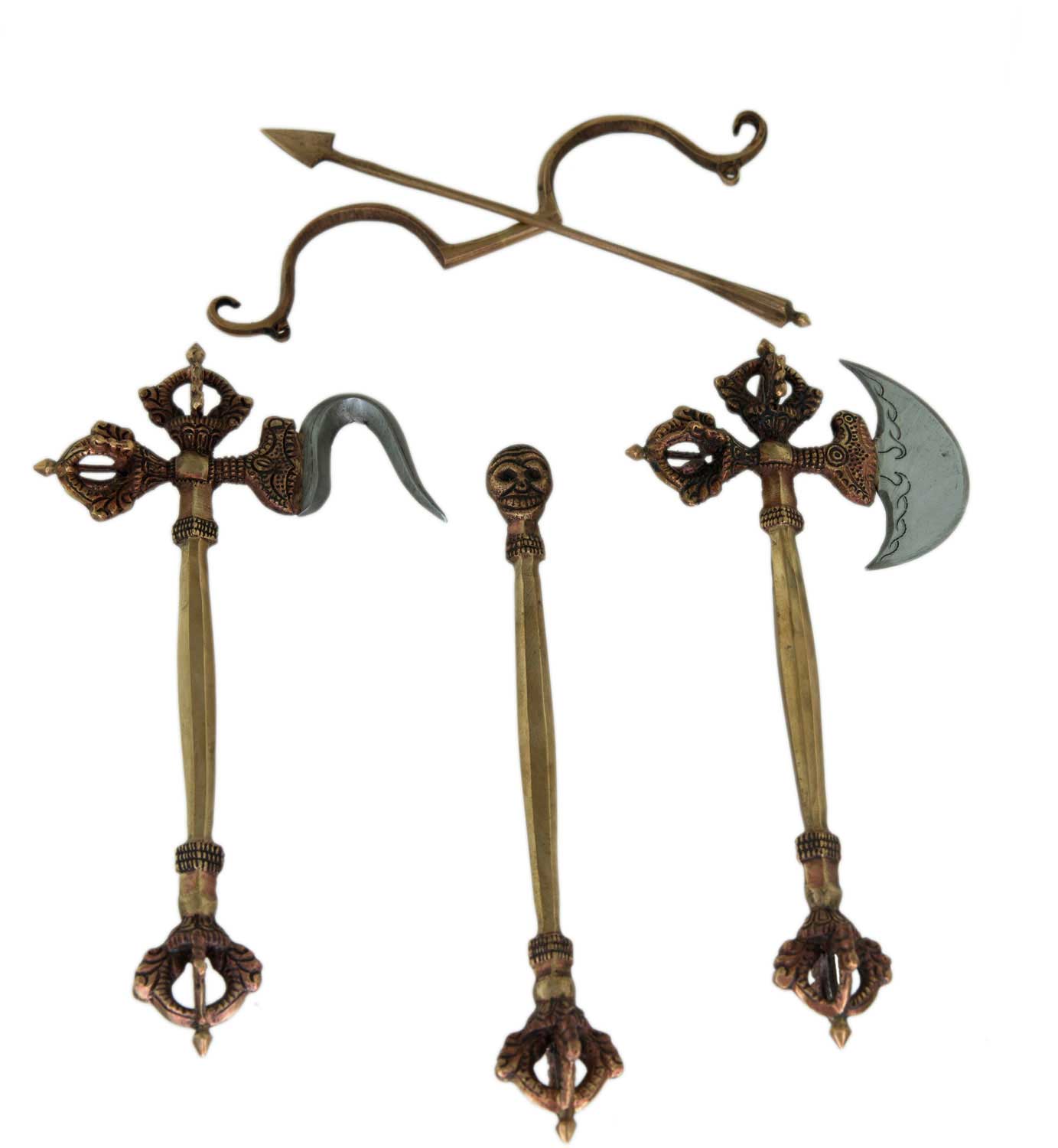 Set boîte de 13 outils de cérémonie bouddhiste tantrique – ensemble rituel complet avec coffret