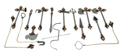 Set de 14 outils de cérémonie bouddhiste tantrique – ensemble rituel complet