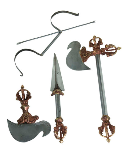 Set de 14 outils de cérémonie bouddhiste tantrique – ensemble rituel complet