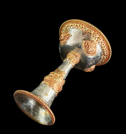 Serkyem tibétain en cuivre – Set d'offrandes rituelles bouddhistes qualité muséale