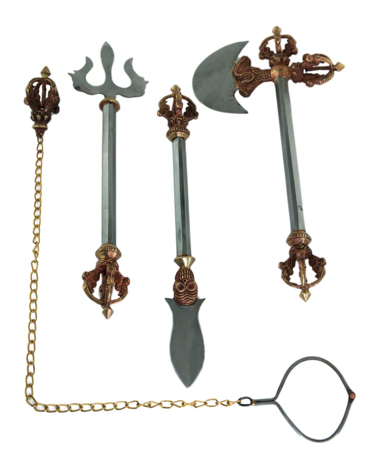 Set de 14 outils de cérémonie bouddhiste tantrique – ensemble rituel complet
