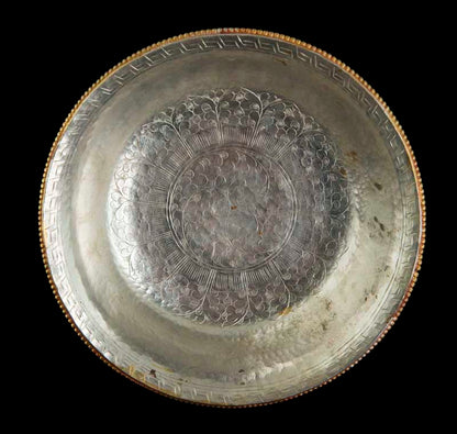 Serkyem tibétain en cuivre – Set d'offrandes rituelles bouddhistes qualité muséale