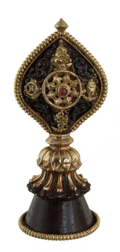 Set D’Offrandes Au Mandala Tibétain En Cuivre Filigrané – Qualité Monastère