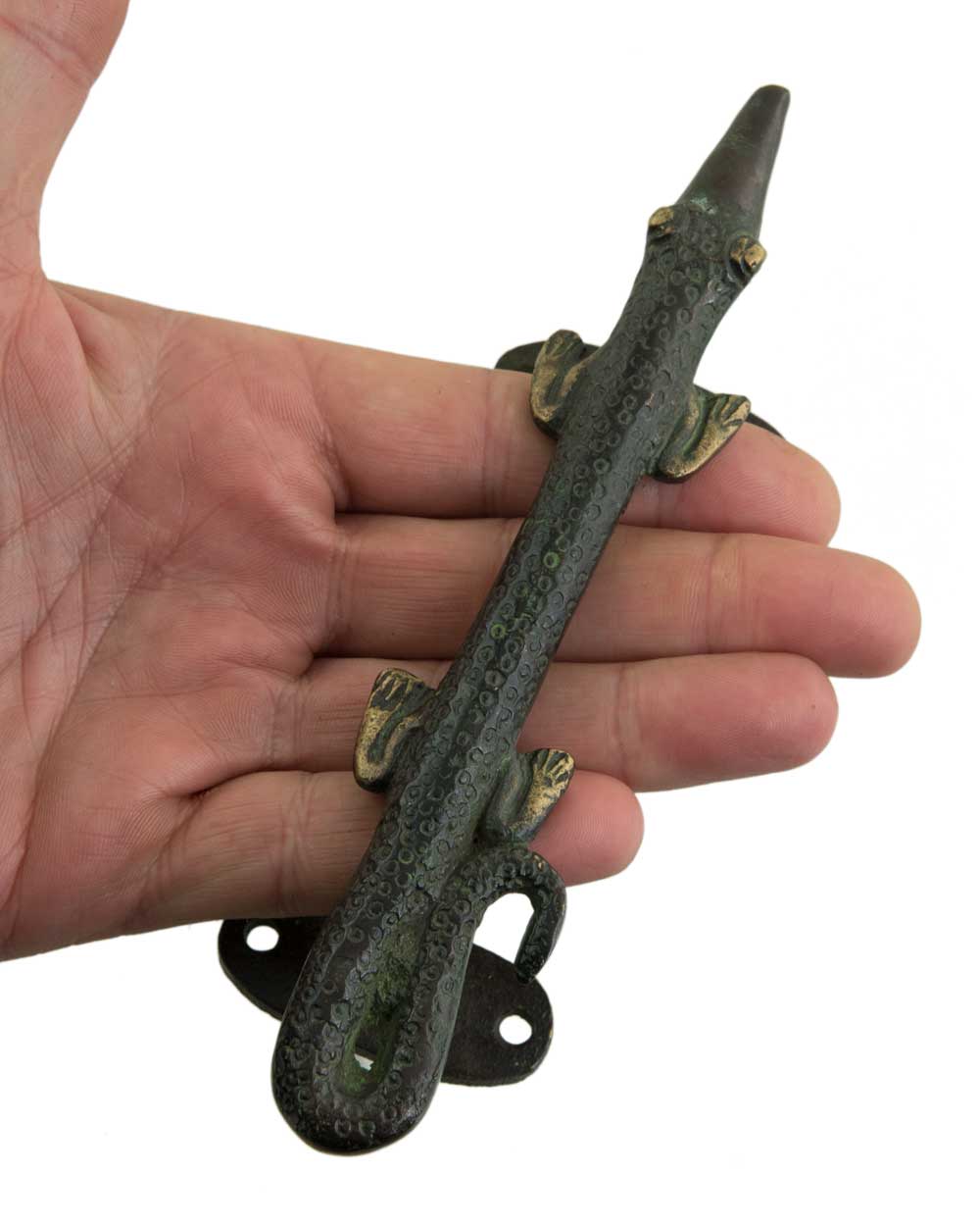Poignée De Porte Crocodile En Alliage De Cuivre – Artisanat Indien