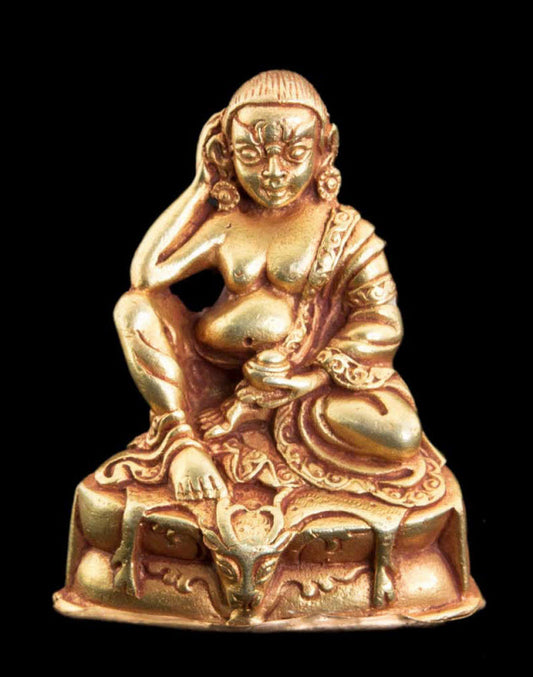 Statue de Milarepa en alliage de cuivre – Maître yogi tibétain de méditation