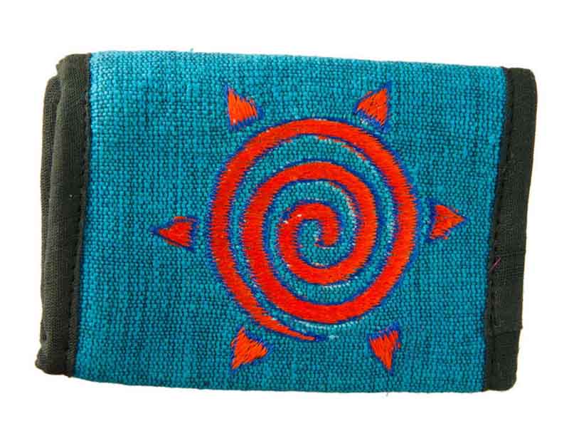 Portefeuille Ethnique Brodé en Coton – Artisanat Népalais