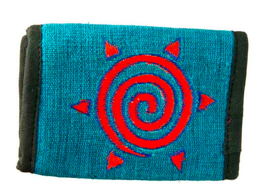 Portefeuille Ethnique Brodé en Coton – Artisanat Népalais