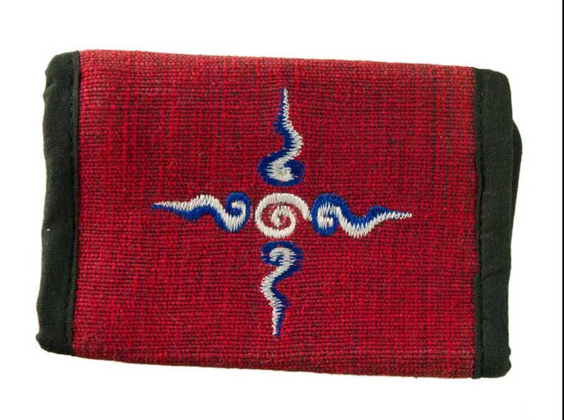 Portefeuille Ethnique en Coton – Motif Brodé – Artisanat Népalais