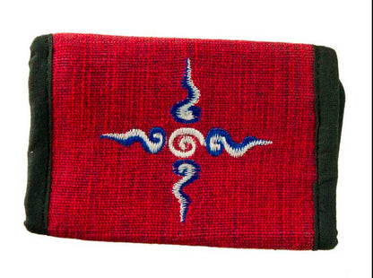 Portefeuille Ethnique en Coton – Motif Brodé – Artisanat Népalais