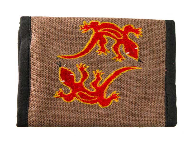 Portefeuille Ethnique Brodé en Coton – Fabrication Artisanale du Népal