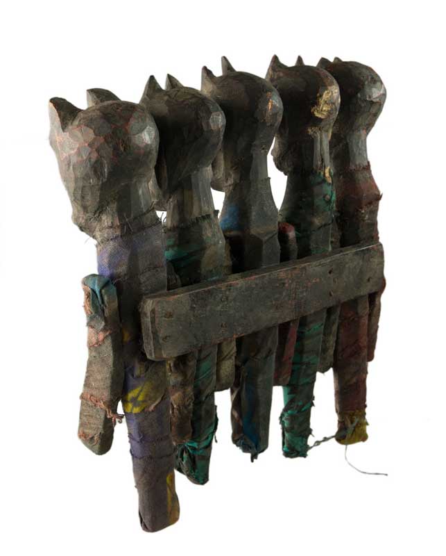 Poupées Zoomorphes Chamaniques en Bois – Figurines Tribales Tharu du Népal